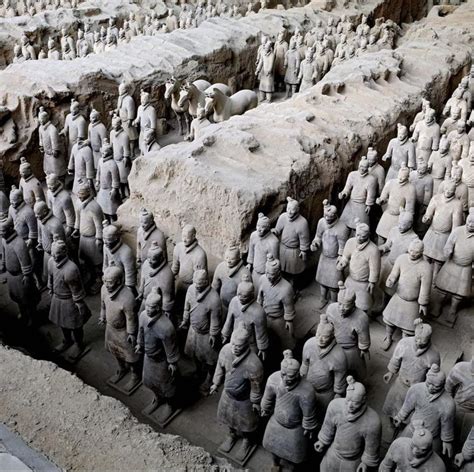 Chinese Terracotta Army of Qin Shi Huang Guarding his Burial Site. Lintong District, Xi’an ...