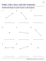 Lines, Rays, and Line Segments Worksheets