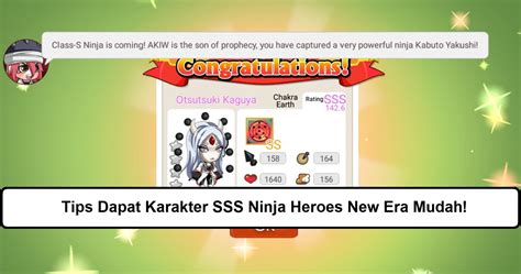 Tips Dapat Karakter SSS Ninja Heroes New Era Mudah! – Esportsku