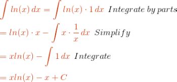 Antiderivative Of Ln X