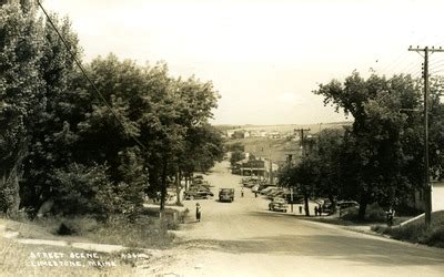 "Main Street, Limestone, Maine 1948" by Frost Memorial Library, Limestone, Maine