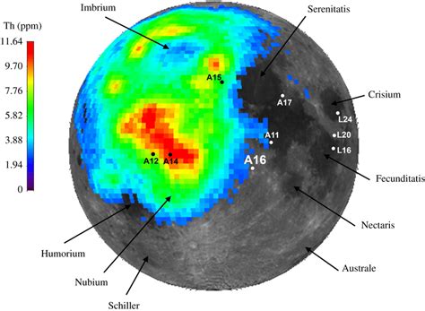 Lunar nearside context of the Apollo 16 landing site (A16) in... | Download Scientific Diagram