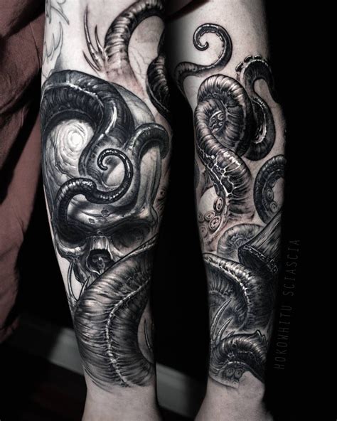 Realistic Kraken Tattoo Sleeve - All Gadoes