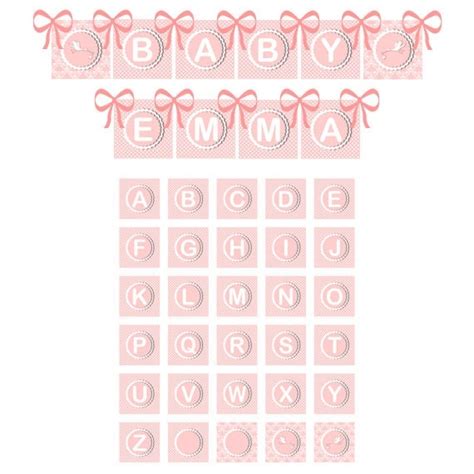 Baby Girl Shower Banner Printable Pink Birthday Banner and