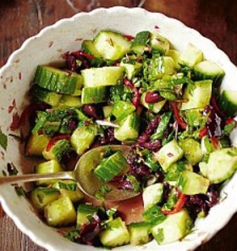 Jamie Oliver's 30 minute meals: Olive and cucumber salad to go with ...