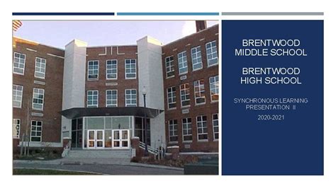 BRENTWOOD MIDDLE SCHOOL BRENTWOOD HIGH SCHOOL SYNCHRONOUS LEARNING