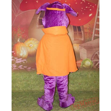 Purple Dog Mascot Costume Adult Dog Costume