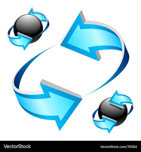 Blue arrows Royalty Free Vector Image - VectorStock