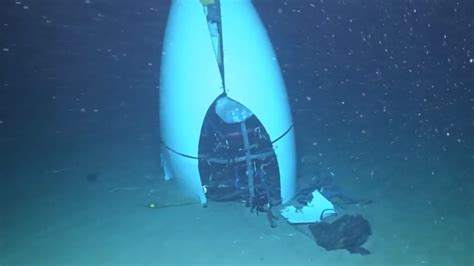 Video captures Titan submersible wreckage on ocean floor