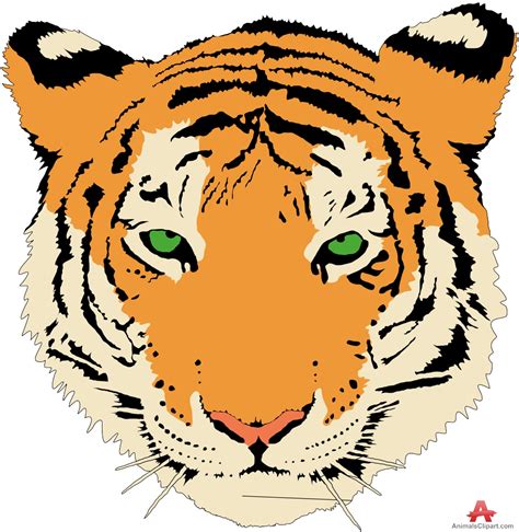 Beautiful tiger face clipart free design download – Clipartix