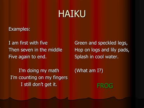 PPT - HAIKU PowerPoint Presentation, free download - ID:5430511