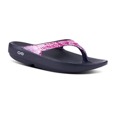 Oofos Women's OOlala Limited Sandal - Pink Paisley [OofosrhWDBsnL] - US ...