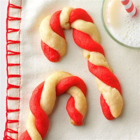 Classic Candy Cane Butter Cookies Recipe | Taste of Home