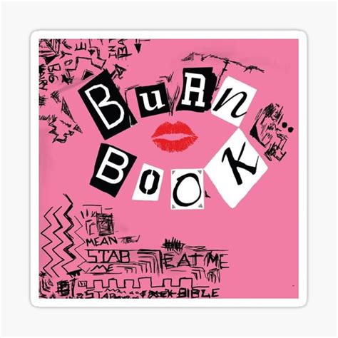 "Burn Book" Sticker for Sale by animateastory | Redbubble