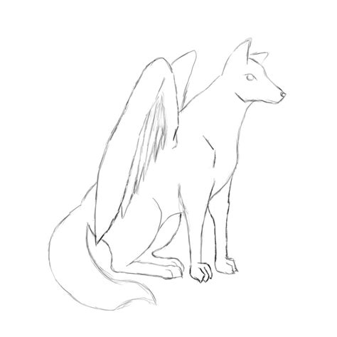 Angel Wolf Drawing at GetDrawings | Free download