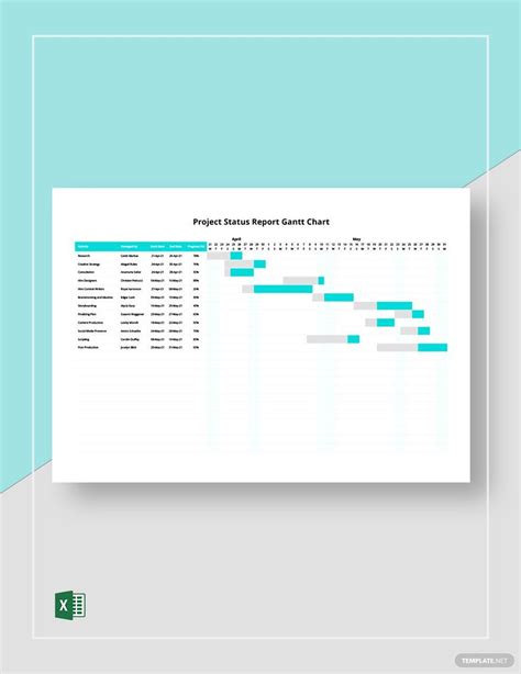 Project Status Report Gantt Chart Template in Excel - Download | Template.net