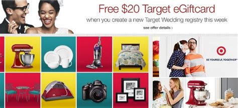 Free $20 Target Gift Card with New Target Wedding Registry