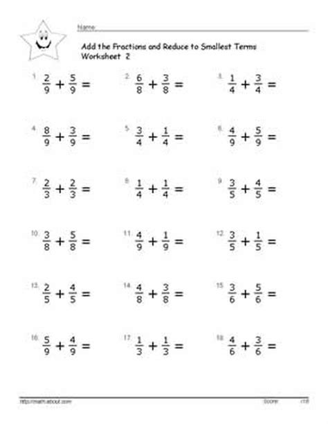 Printables give practice subtracting fractions with common denominators | Fractions worksheets ...