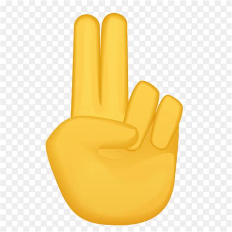 Victory hand gestures emoji Preimum vector PNG - Similar PNG