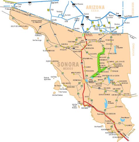 Map of Sonora | sailsancarlos.com