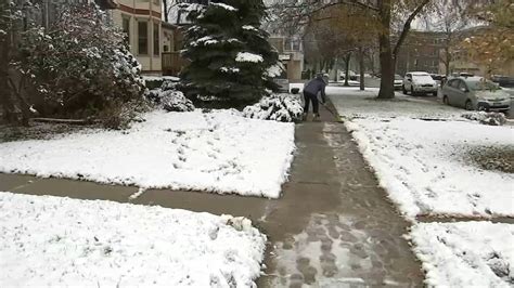 Weather Chicago: 1st measurable snow accumulation of season falls, causing slick roads and ...