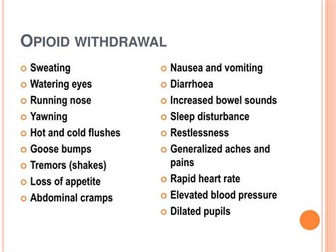 PPT - Opioid withdrawals PowerPoint Presentation - ID:6261268