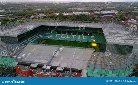 Celtic Stadium in Glasgow the Home of FC Celtic Glasgow - Aerial View ...