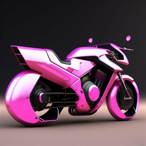 Premium AI Image | A pink motorcycle with a black background and the word honda on it.