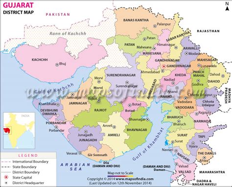 Map Of Gujarat With District And Taluka - Map With Cities