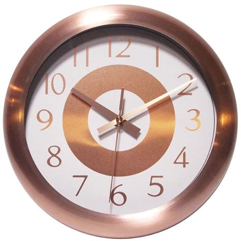 CLASSIC COPPER 10" CONTEMPORARY WALL CLOCK BY INFINITY INSTRUMENTS | Wall clock copper ...