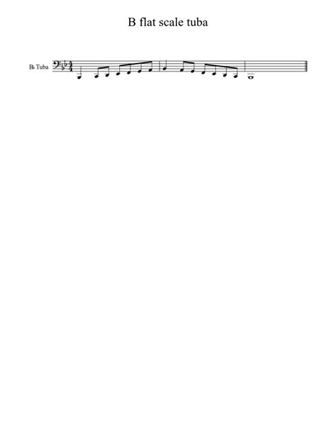 B flat scale tuba Sheet music for Tuba (Solo) | Musescore.com