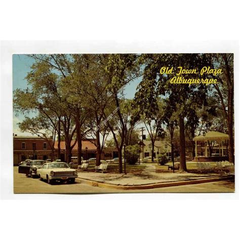 Old Town Plaza Albuquerque New Mexico vintage postcard