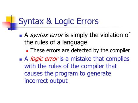 PPT - Debugging Logic Errors PowerPoint Presentation, free download ...