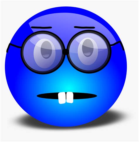 Transparent Nerd Clipart - Sad Emoji Blue Face, HD Png Download ...