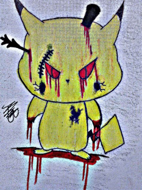 Creepy Pikachu by HorrorChick69 on DeviantArt