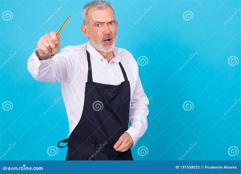 Shopkeeper in Uniform Isolated Stock Image - Image of isolated, person ...