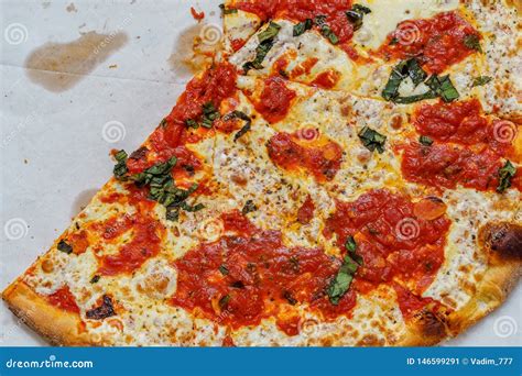 A Real Tasty Cheese Pizza from a Restaurant on Cardboard. Stock Image - Image of dough, bella ...