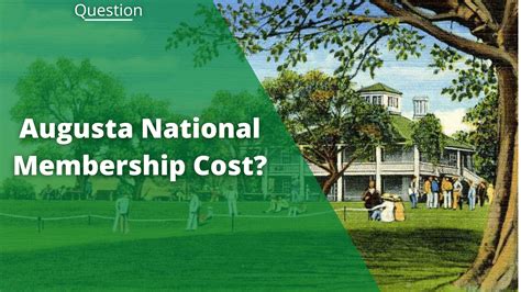 What Is Augusta National's Membership Cost?