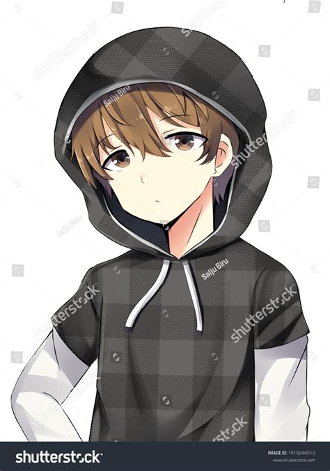 Black Haired Anime Boy Hoodie