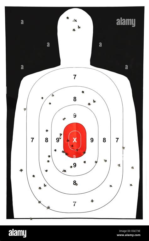 Practice target from a gun range Stock Photo - Alamy