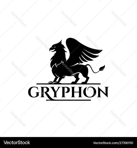 Griffin logo template Royalty Free Vector Image