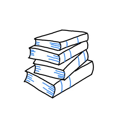 How to Draw a Stack of Books - Step by Step Easy Drawing Guides ...