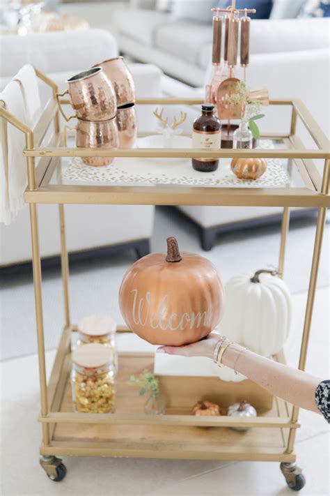 Fall Bar Cart: Everything Copper - Fashionable Hostess