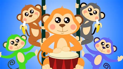 Five Little Monkey Nursery Rhymes Song For Childrens Kids Videos - YouTube