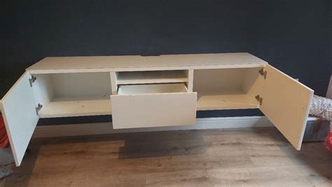 Floating TV stand high white gloss - IKEA BESTÅ range | in Cambridge, Cambridgeshire | Gumtree