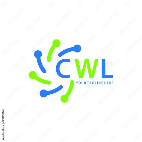 CWL logo design initial creative letter on white background. CWL vector ...