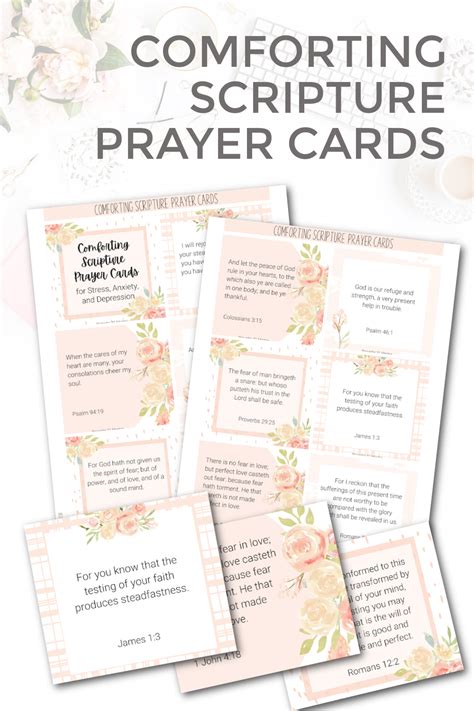 Comforting Scripture Prayer Cards for Stress, Anxiety, and Depression ...