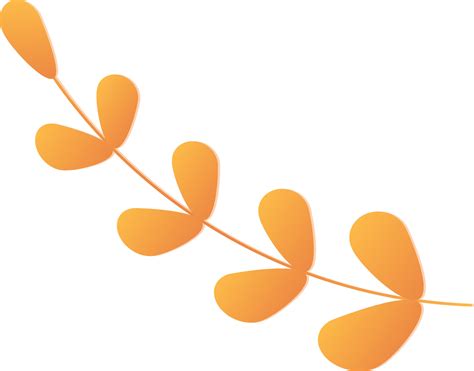 Orange Leaves Branch Element In Flat Style. 25075876 Vector Art at Vecteezy