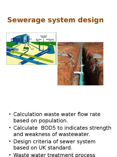 CE3205 Lecture 11 Sewerage System Design | Sewage Treatment | Sanitary Sewer