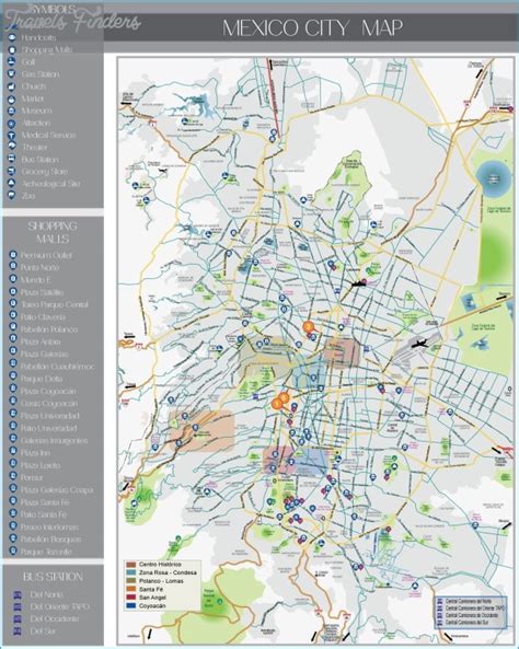 Tijuana Mexico Map Tourist Attractions - TravelsFinders.Com